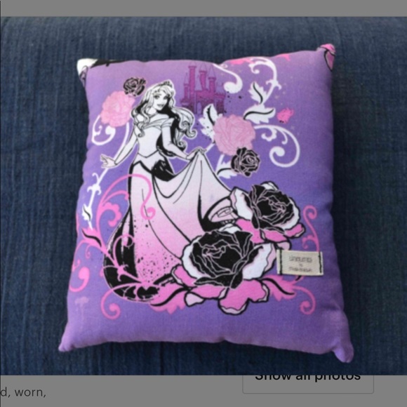 Handmade Sleeping Beauty Aurora tooth fairy pillow purple woodland girls - Picture 4 of 5